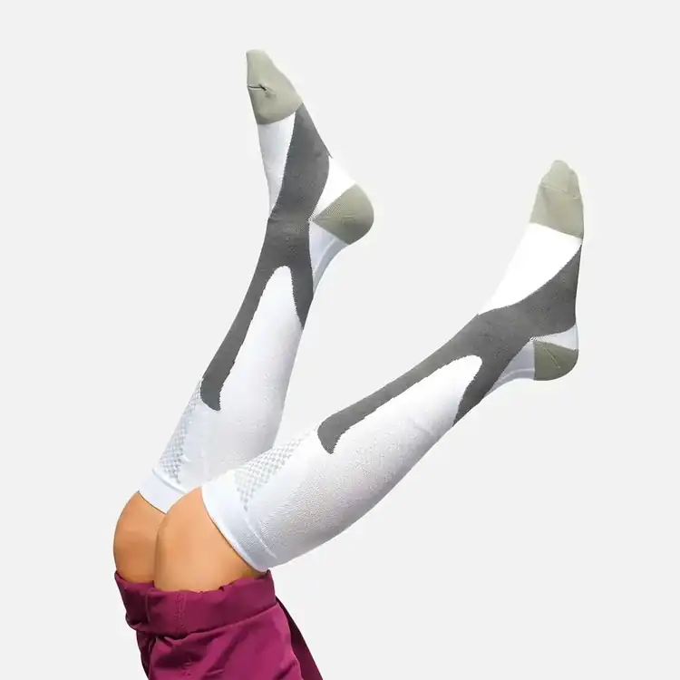 Calcetines blanco-gris