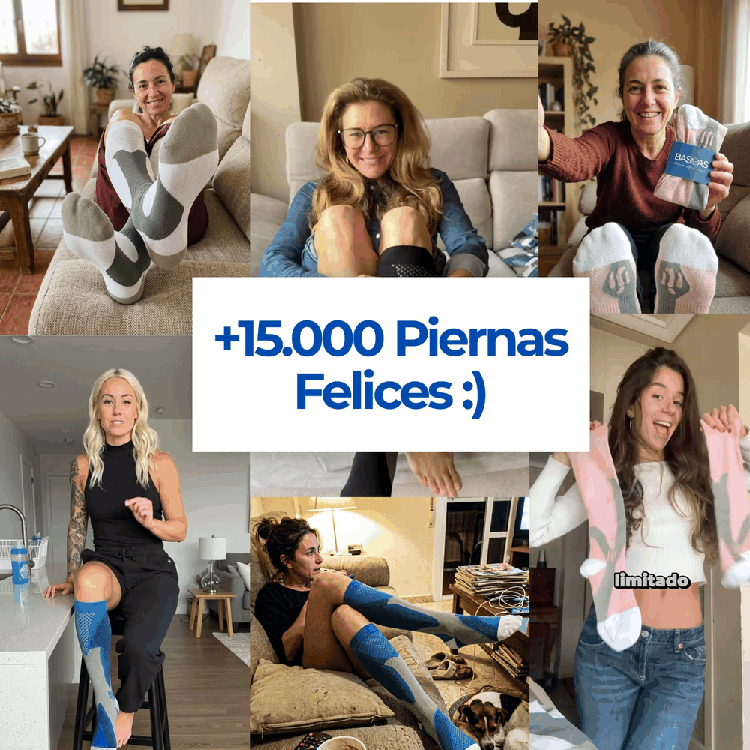 Calcetines de compresión Basoas de cerca, tejido elástico